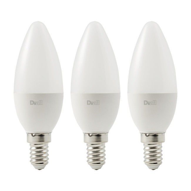 Żarówka LED Diall C35 E14 5 W 470 lm mleczna barwa ciepła 3 szt.