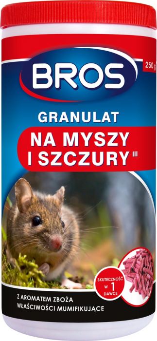 Granulat na myszy i szczury 250 g BROS