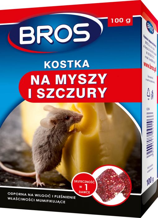 Kostka na myszy i szczury 100 g BROS