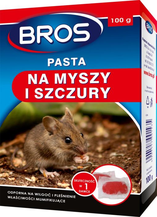 Pasta na myszy i szczury 100 g BROS