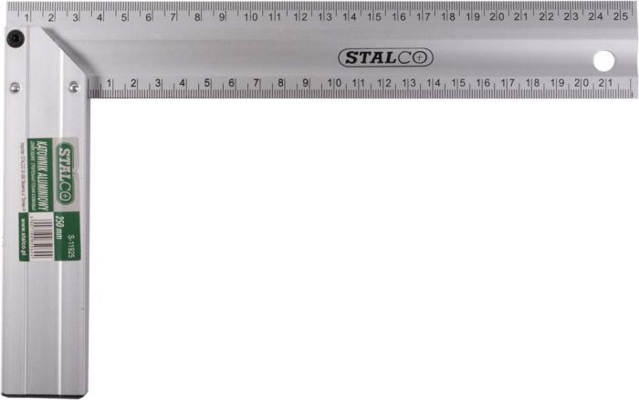 Kątownik 400 mm aluminiowy stolarski s-11940 STALCO