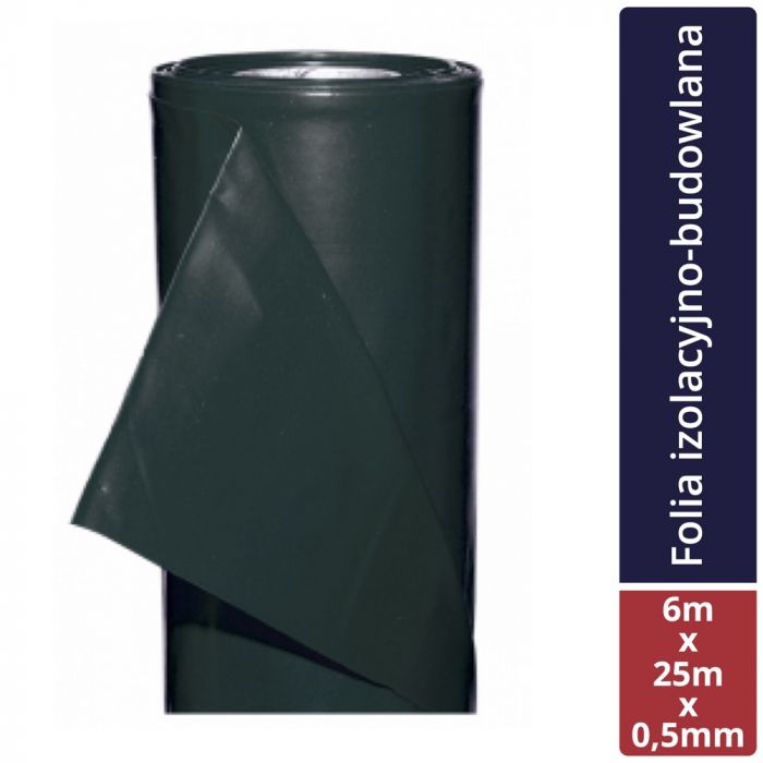 Folia izolacyjno-budowlana czarna 6x25 m - 0,5 mm TYTAN PROFESSIONAL
