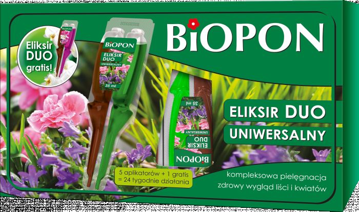 Eliksir duo uniwersalny 5x35 ml + Eliksir duo do storczyków BIOPON