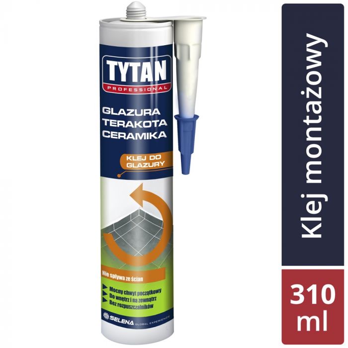 Klej montażowy do glazury i terakoty 310 ml TYTAN PROFESSIONAL