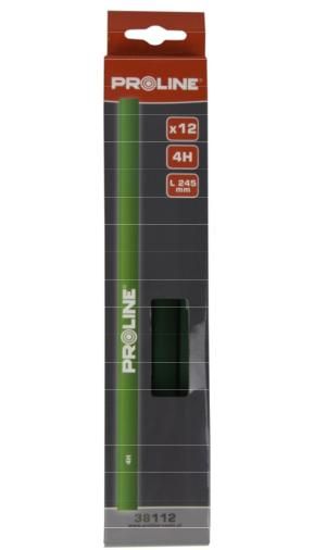 Ołówki murarskie 4H zielone komplet 12 szt. PROLINE