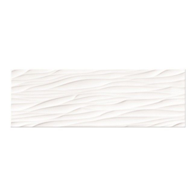 Glazura Ecosta Cersanit 25 x 75 cm white wave 1,12 m2