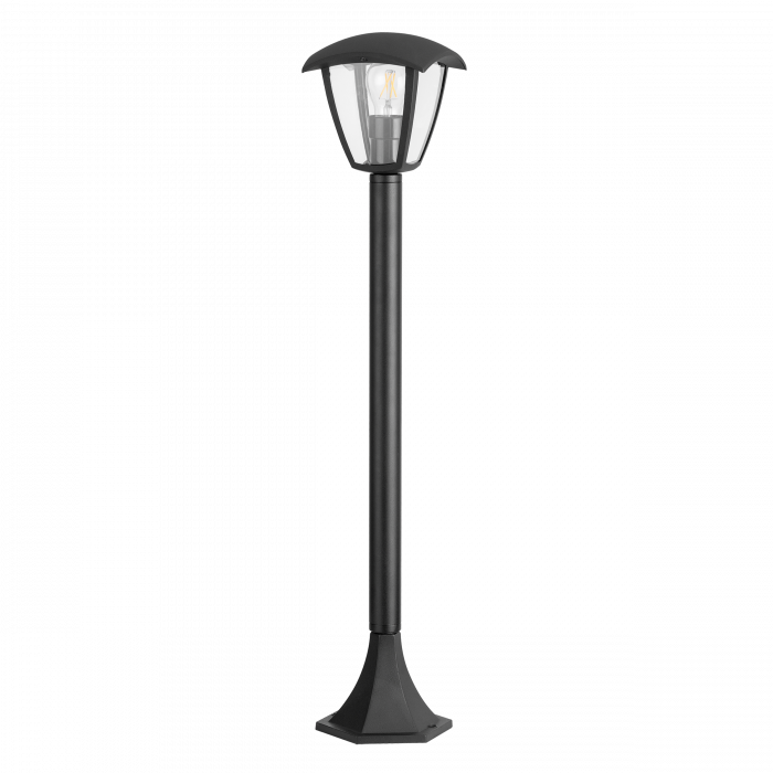 Lampa zewnętrzna Igma stojąca wysoka E27 czarna POLUX