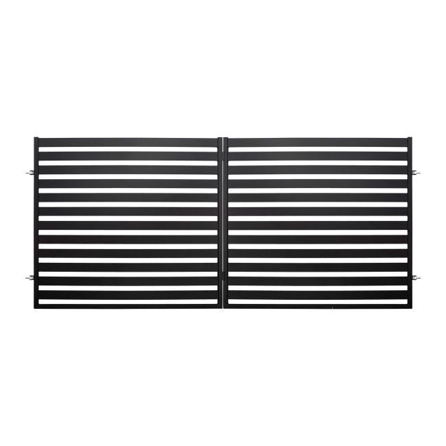 Brama dwuskrzydłowa Polbram Steel Group Lara 2 350 x 154 cm czarna