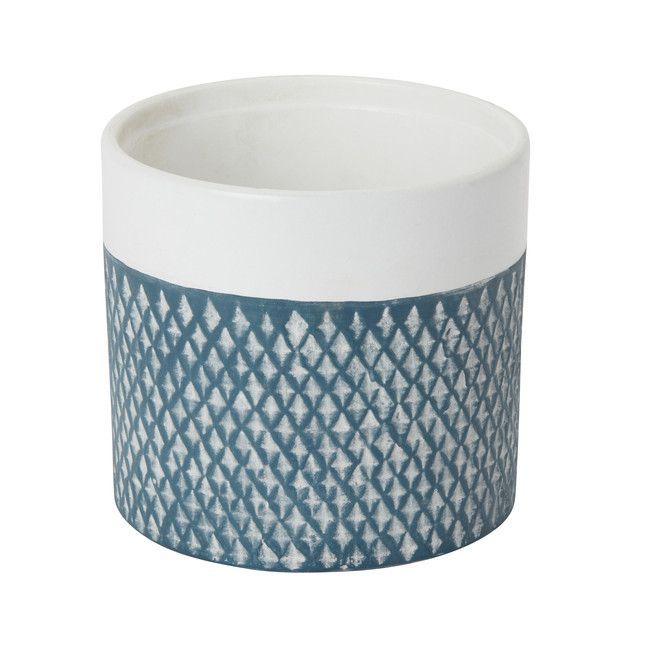 Doniczka ceramiczna GoodHome ozdobna 12 cm niebieska