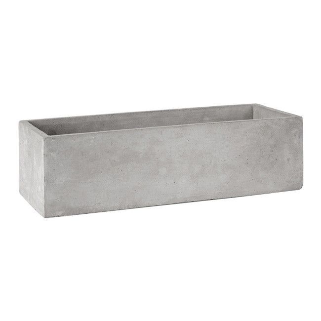 Osłonka doniczki rynna 22 cm szary beton