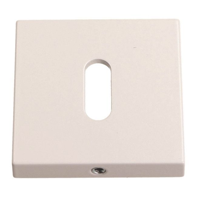 Szyld drzwiowy Gamet kwadratowy na klucz biały matowy