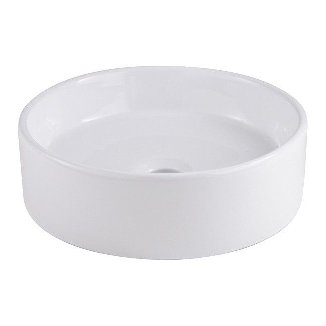 Umywalka nablatowa ceramiczna GoodHome Scalea śr. 35 cm biała