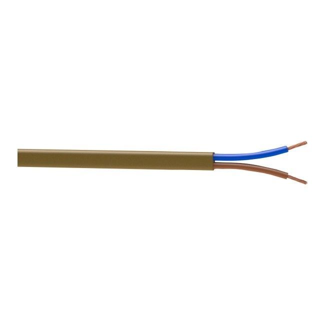 Kabel zasilający H03VVH2F 2 x 0,75 mm2 5 m złoty
