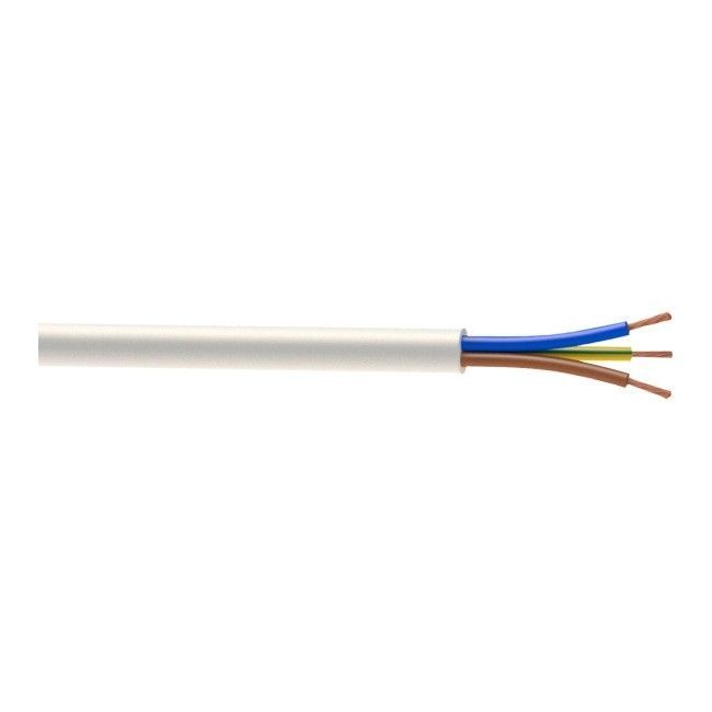 Kabel zasilający H05VVF 3 x 1,5 mm2 10 m biały