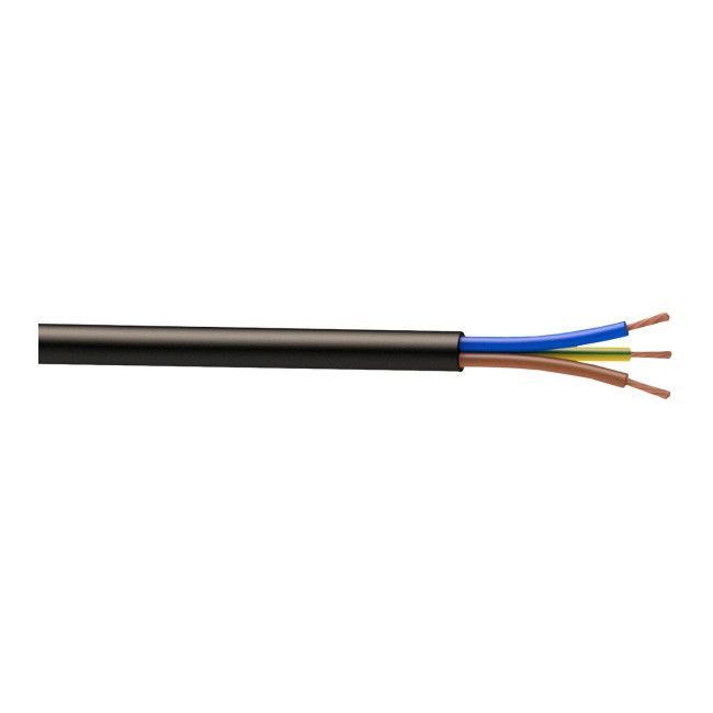 Kabel zasilający H05VVF 3 x 1,5 mm2 10 m czarny