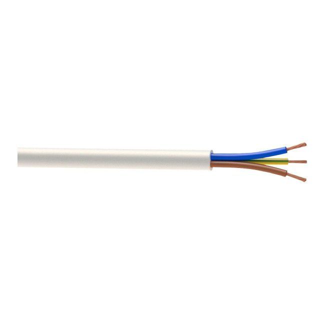 Kabel zasilający H05VVF 3 x 2,5 mm2 10 m biały