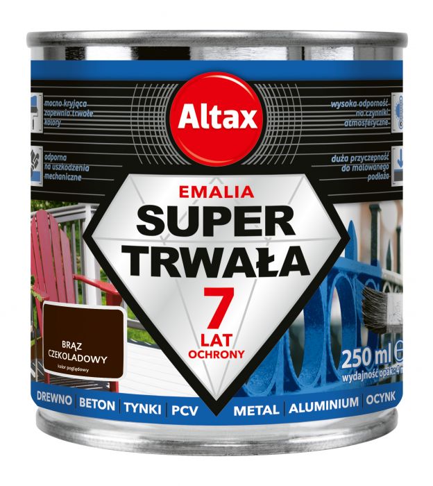 Altax Emalia Super Trwała 0.25 l Brąz Czekoladowy