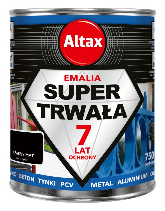 Altax Emalia Super Trwała 0.75 l Czarny mat