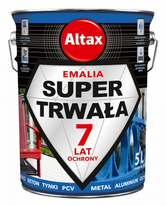 Altax Emalia Super Trwała 5 l Czarny mat