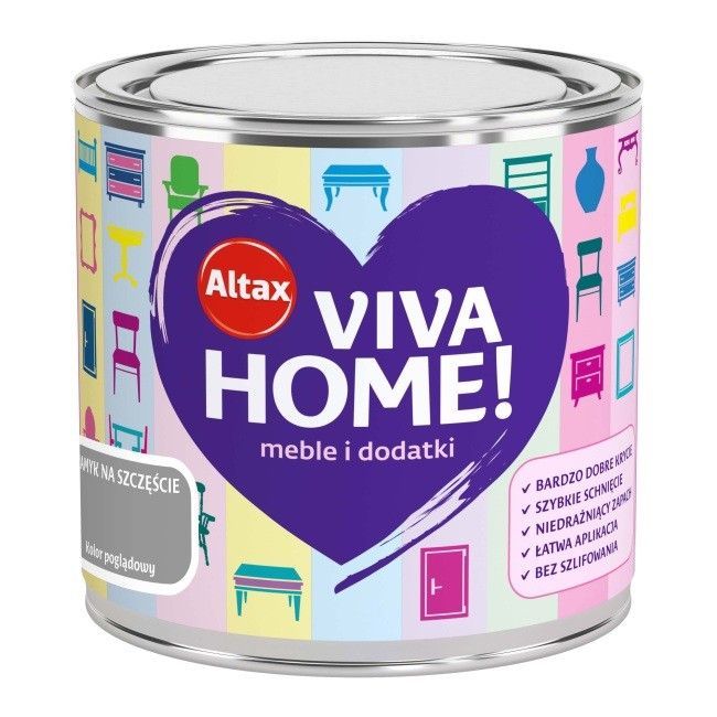 Altax Viva Home 0,25L  kamyk na szczęście - akrylowa emalia renowacyjna