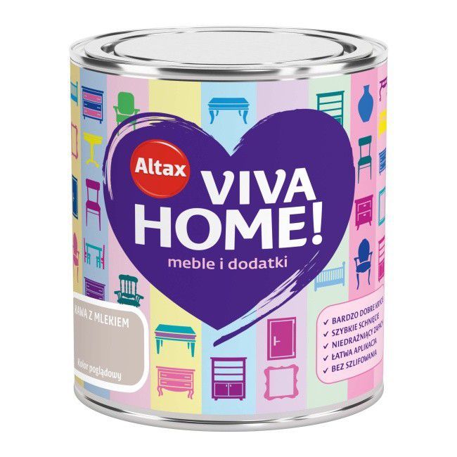 Altax Viva Home 0,75L kawa z mlekiem - akrylowa emalia renowacyjna