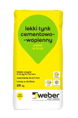 Tynk lekki cementowo-wapienny Weber IP Plus 25 kg