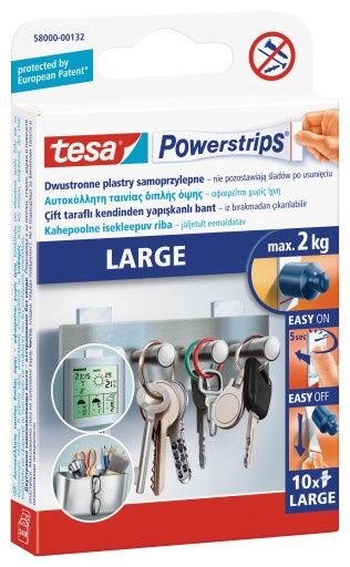 Tesa PowerStrips plastry duże x10 58000
