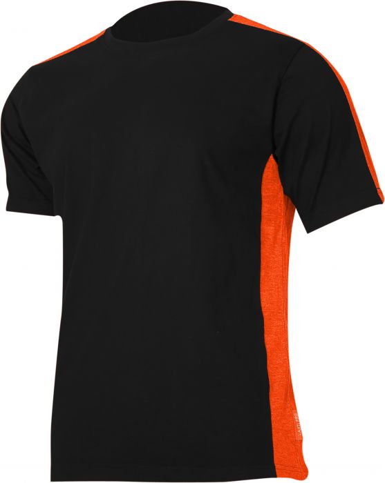 Koszulka T-Shirt 180g/m2, czarno-pomarańczowa, M, CE, LAHTI PRO