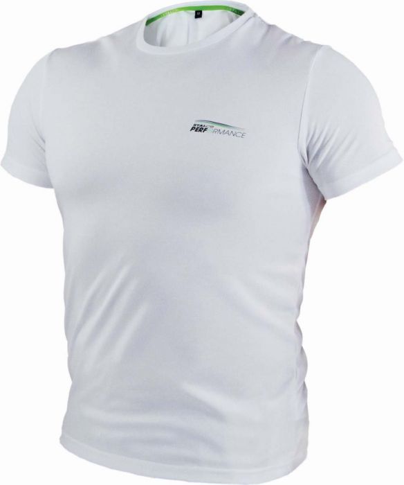 T-shirt sportowy męski biały runny m L performance STALCO