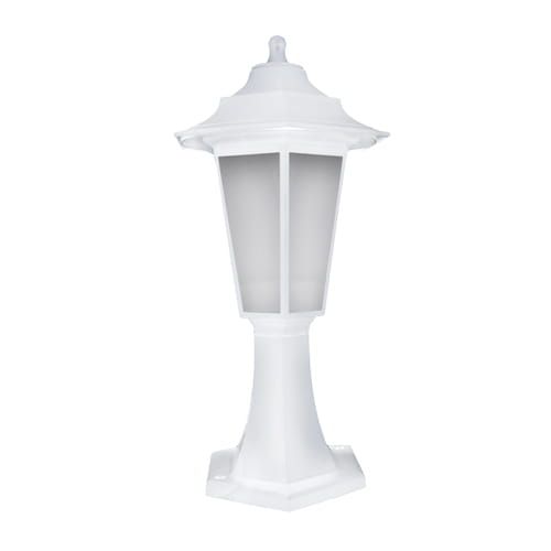 Lampa ogrodowa stojąca biała E27 40W 43cm IP44 BEGONYA1 Ideus 03078
