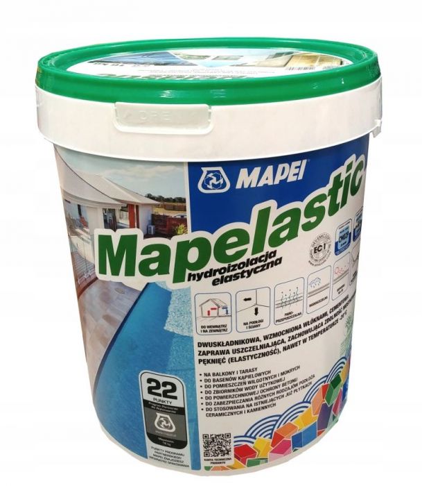 Mapei Mapelastic 16kg - Elastyczna, dwuskładnikowa izolacja przeciwwodna