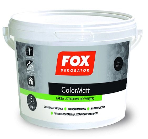 Fox Dekorator COLOR MATT 5L farba lateksowa do wnętrz