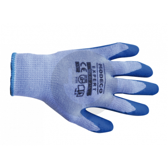 Rękawice z dzianiny guma spieniana niebieska rozmiar 10 ce MODECO EXPERT