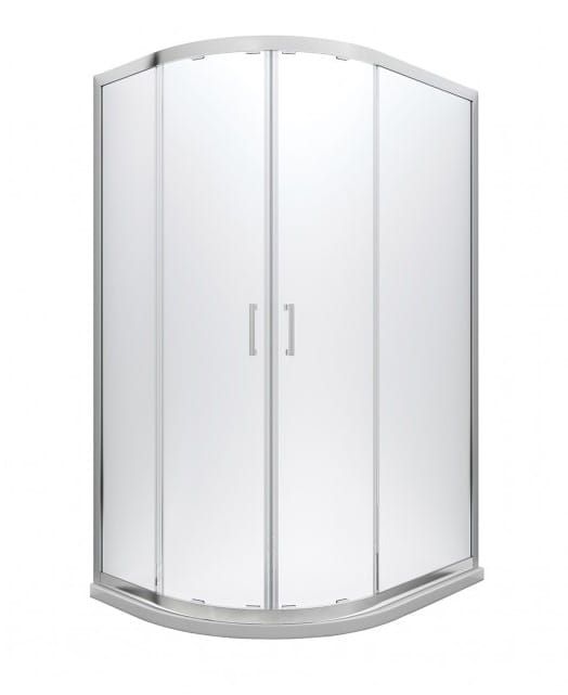 Kabina prysznicowa asymetryczna Besco Modern 100x80x185 szkło mrożone