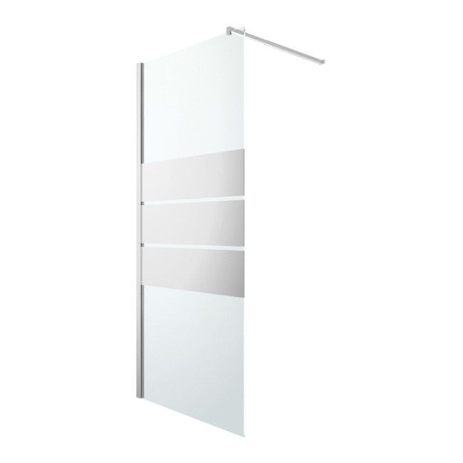 Kabina prysznicowa walk-in GoodHome Beloya 90 cm chrom/szkło lustrzane