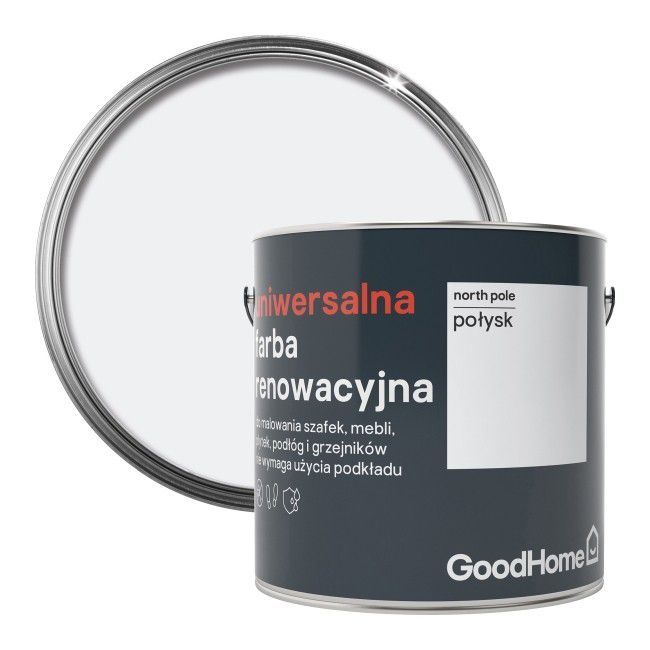 Farba renowacyjna uniwersalna GoodHome north pole połysk 2 l