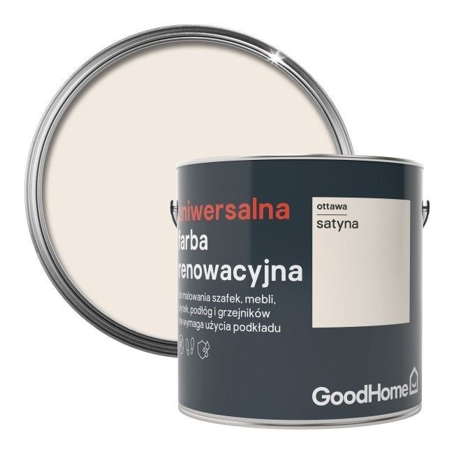 Farba renowacyjna uniwersalna GoodHome ottawa satyna 2 l