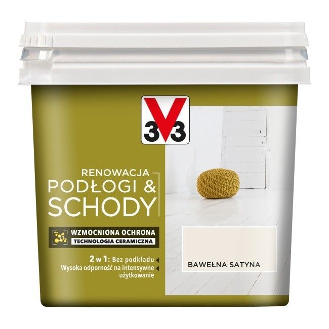 Farba renowacyjna V33 Podłogi & Schody bawełna satyna 0,75 l