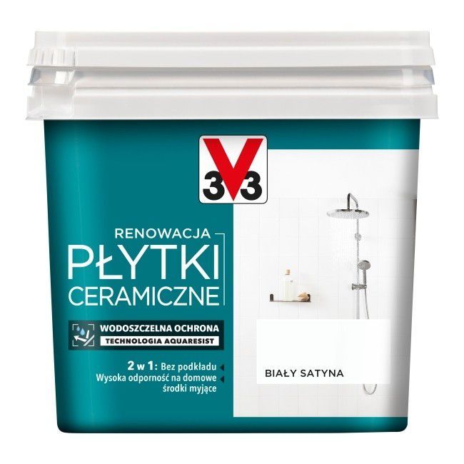 Farba renowacyjna V33 Płytki Ścienne biały satyna 0,75 l