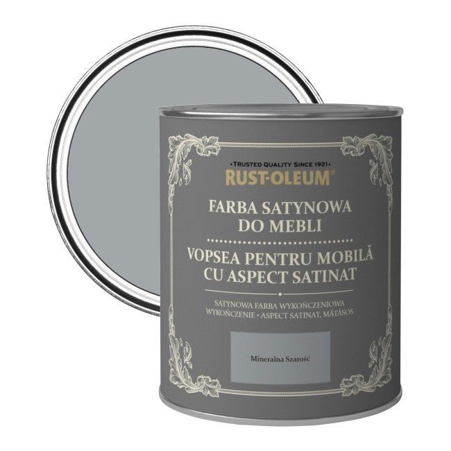 Farba do mebli Rust-Oleum mineralna szarość satyna 0,75 l