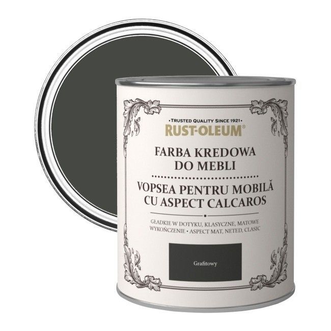 Farba kredowa do mebli Rust-Oleum grafitowy satyna 0,125 l