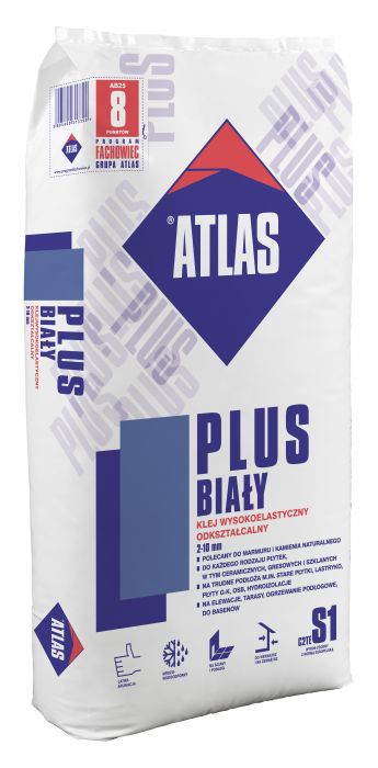 Klej wysokoelastyczny ATLAS PLUS biały 25 kg