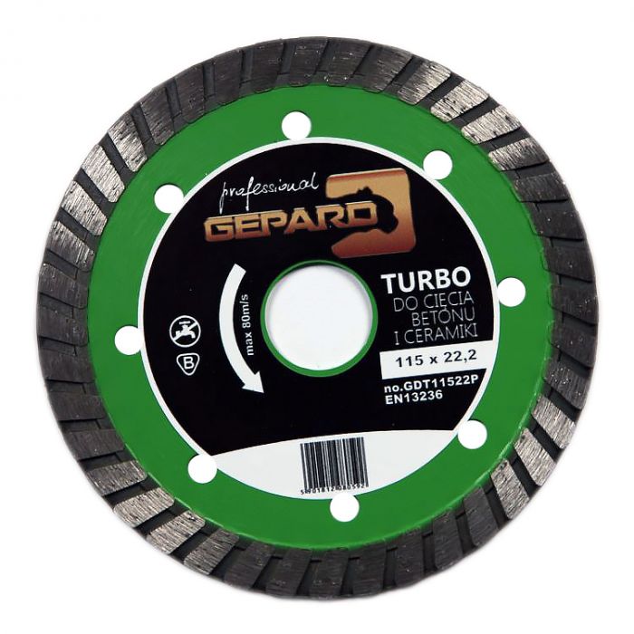 Tarcza diamentowa turbo 125mm Gepard Professional GDT12522P